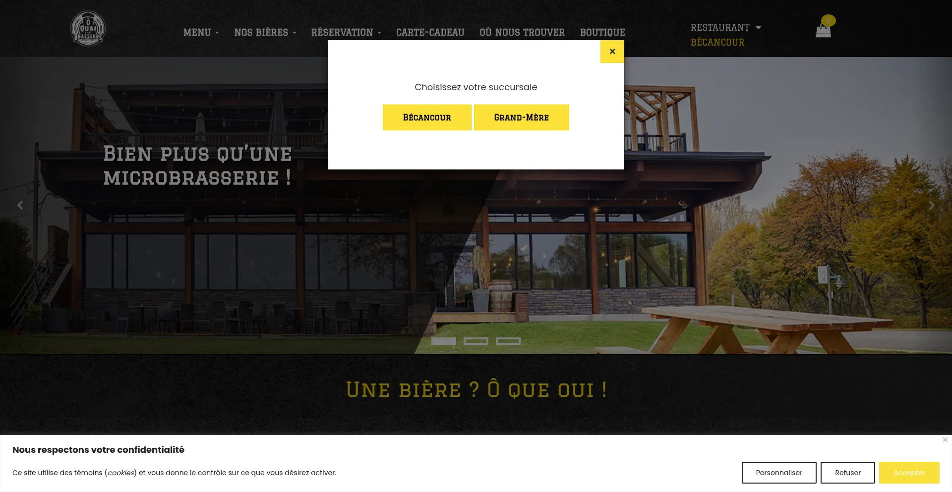 Oquaidesbrasseurs.com Screenshot