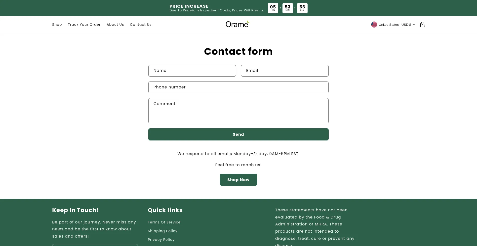 Orame.co Screenshot