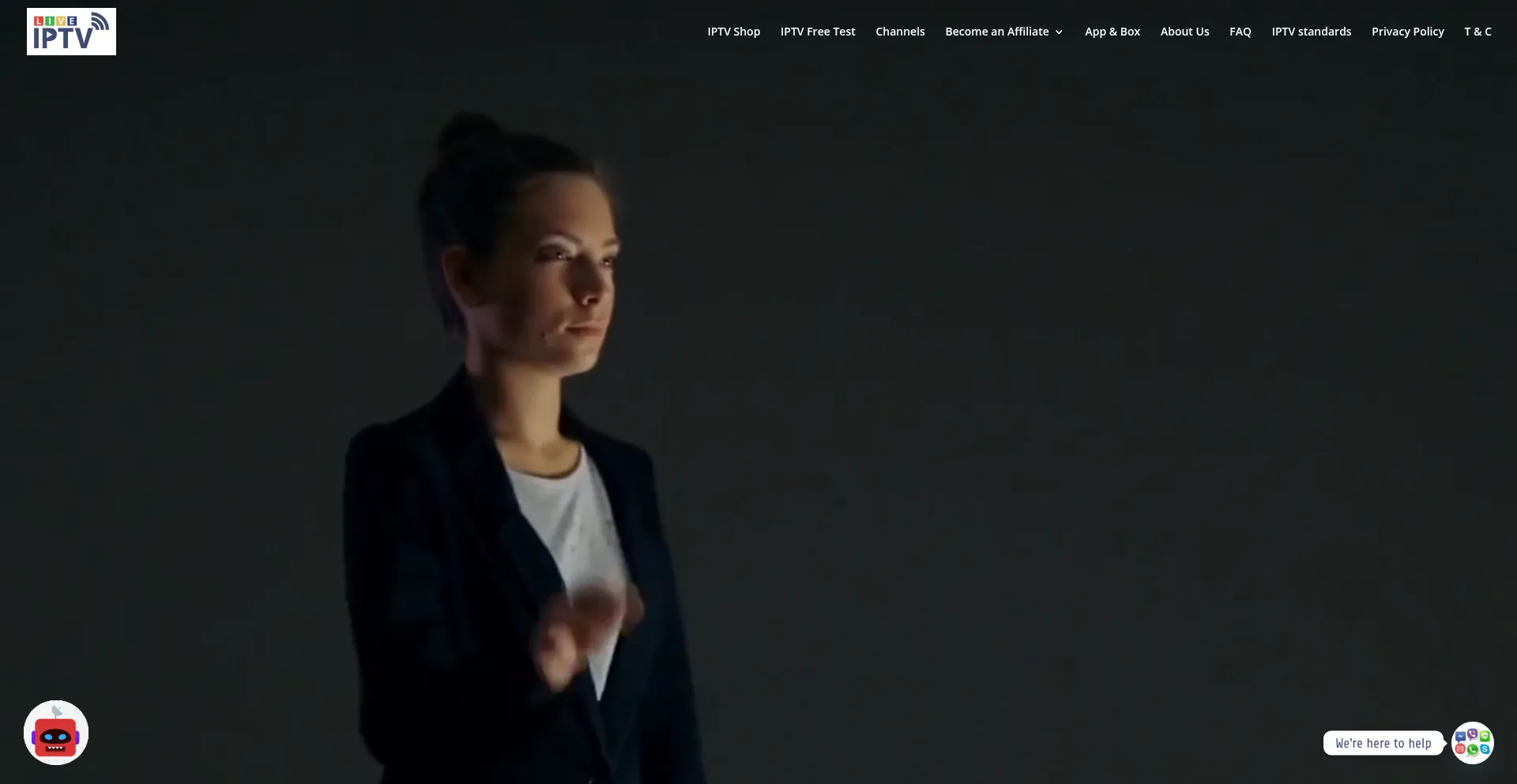 Website screenshot of Orangeip.tv