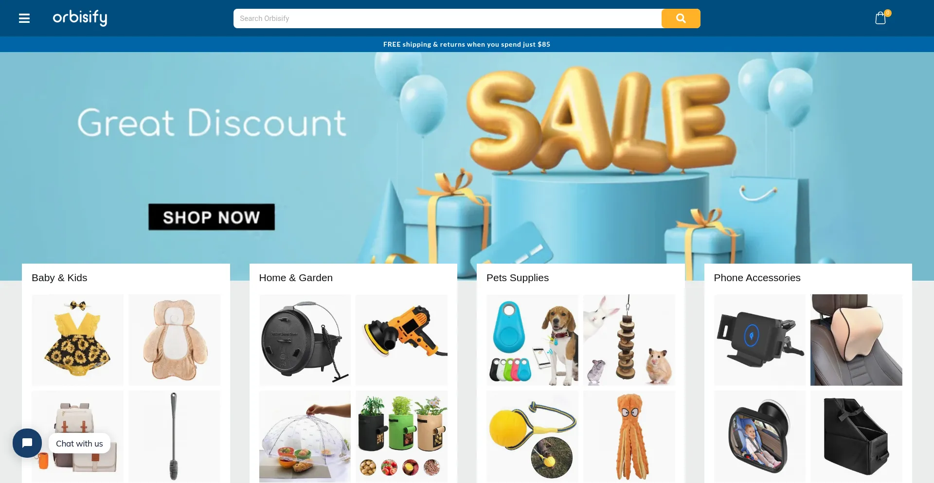 Website screenshot of Orbisify.com
