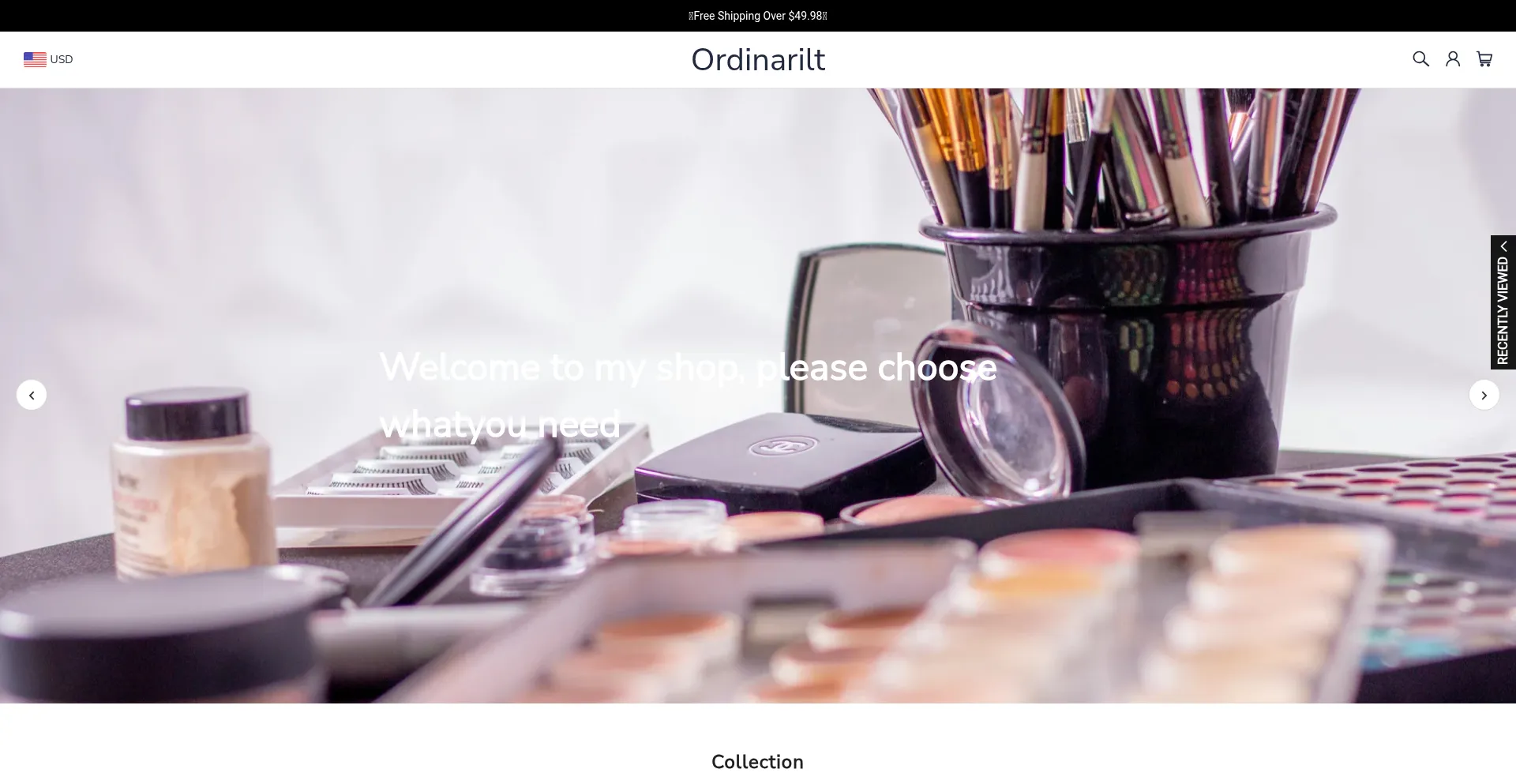 Website screenshot of Ordinarilt.com
