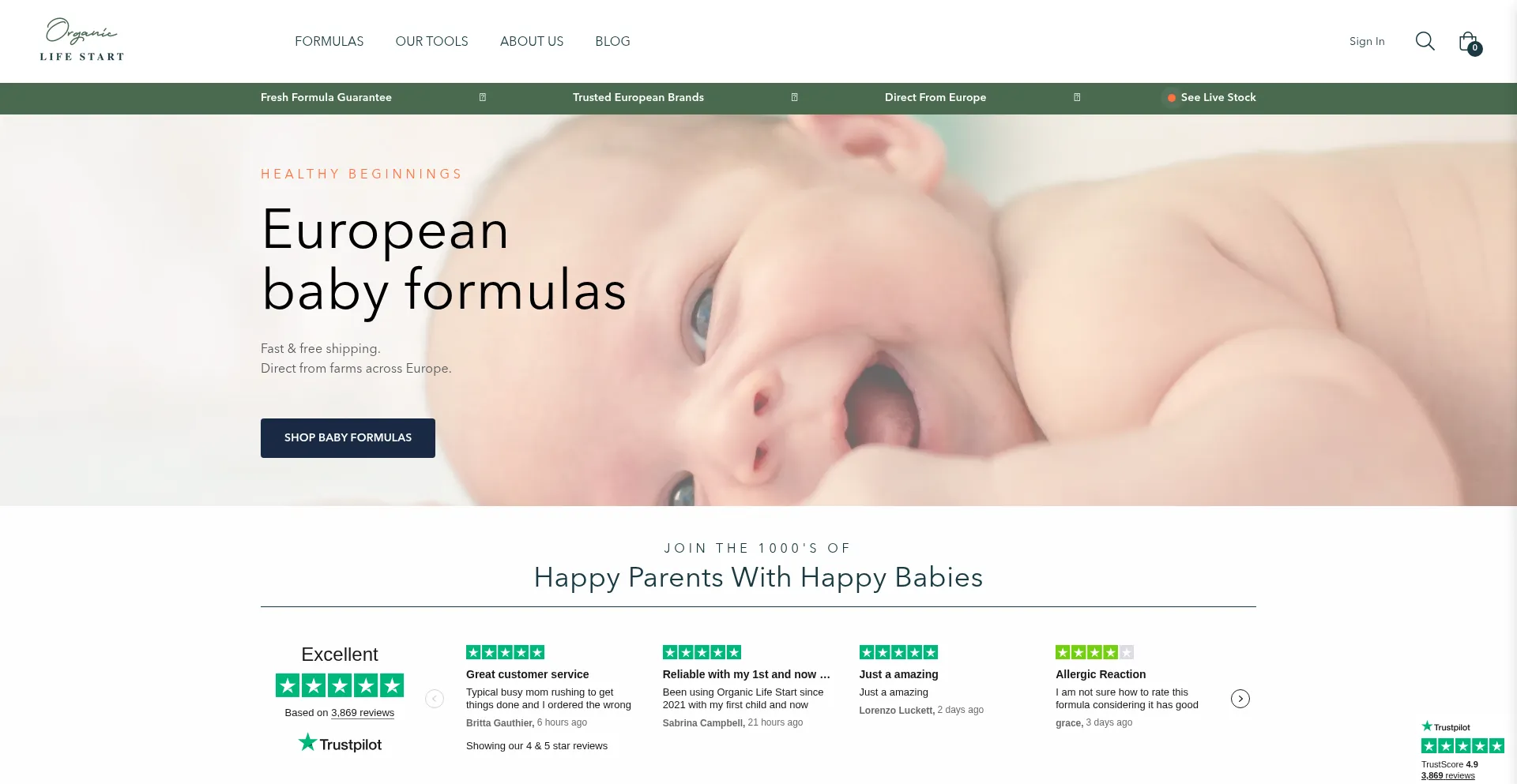 Organiclifestart.com Screenshot