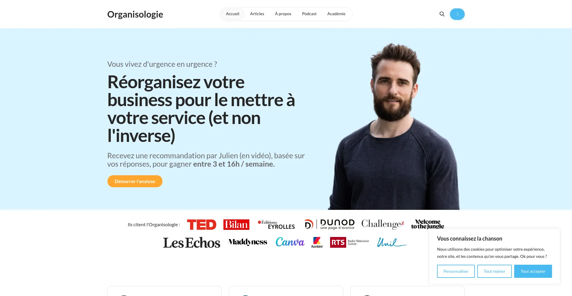 Organisologie.com Screenshot