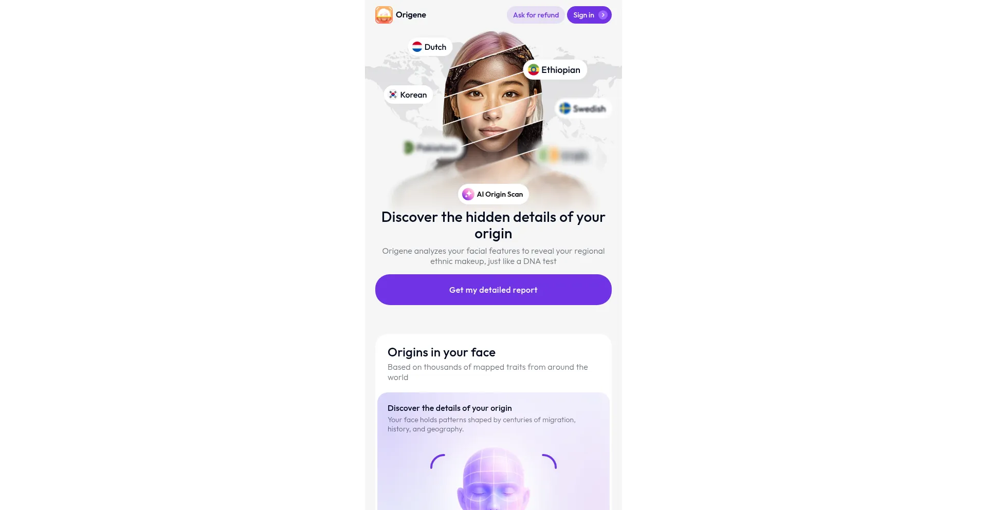 Origene.app Screenshot