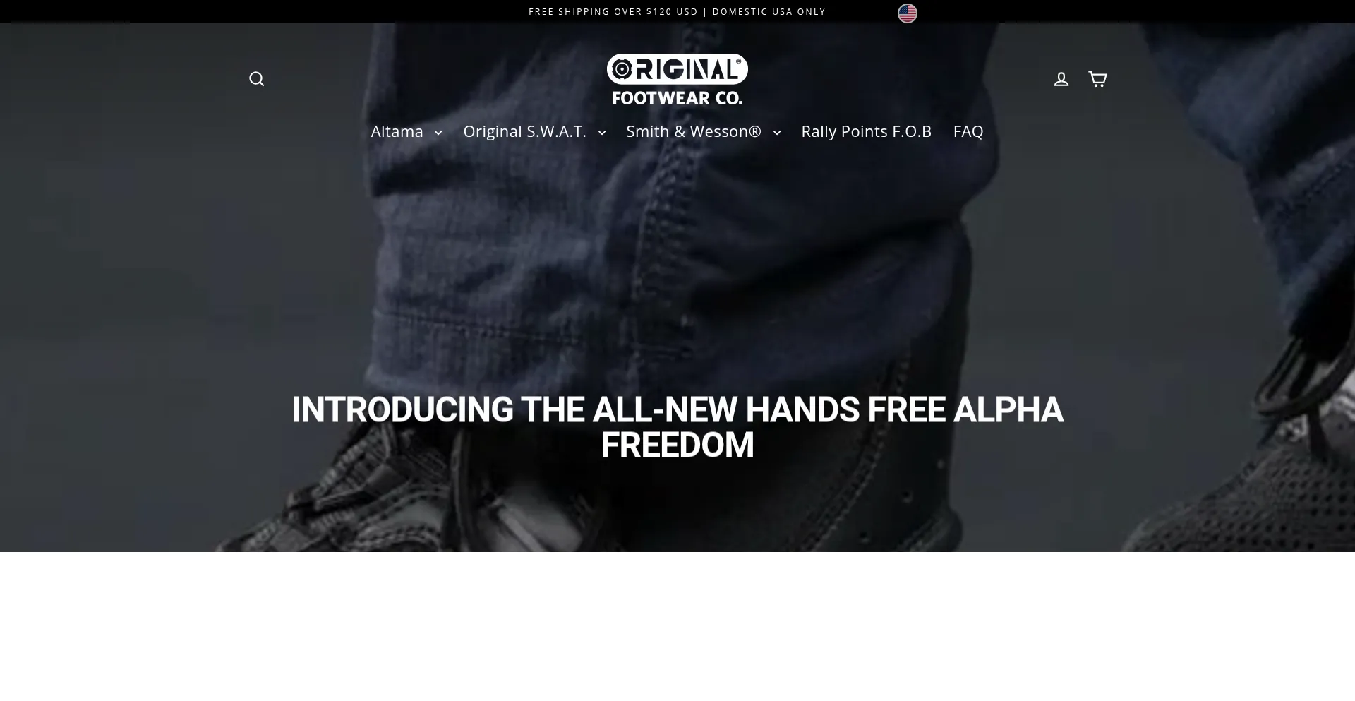 Website screenshot of Originalfootwear.com