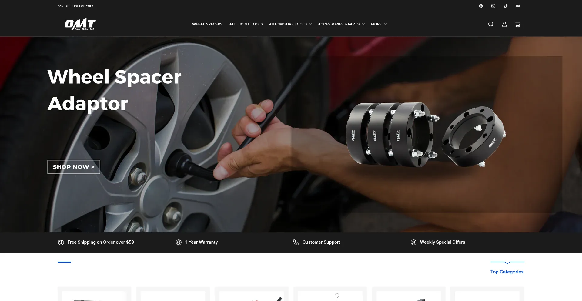 Website screenshot of Orionmotortech.com