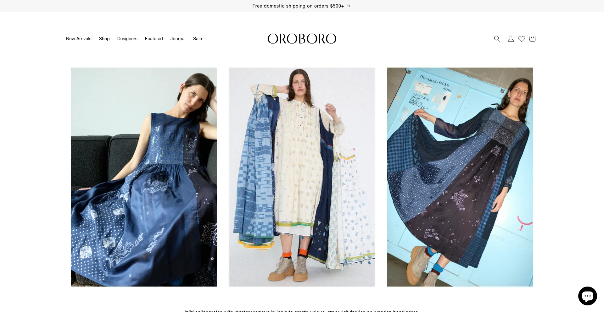 Website screenshot of Oroborostore.com