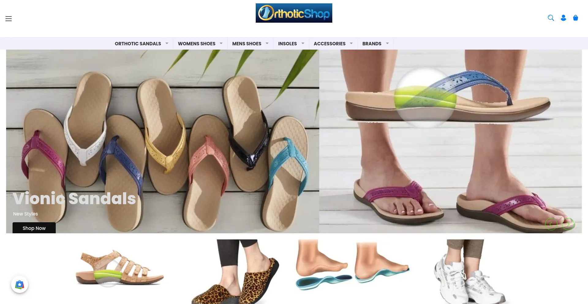 Orthoticshop.com Screenshot