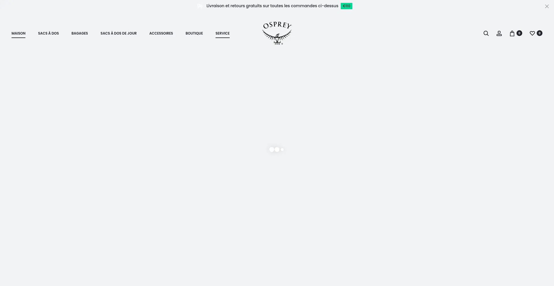 Website screenshot of Ospreys.fr