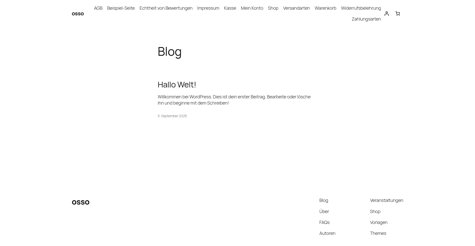 Website screenshot of Osso-company.de