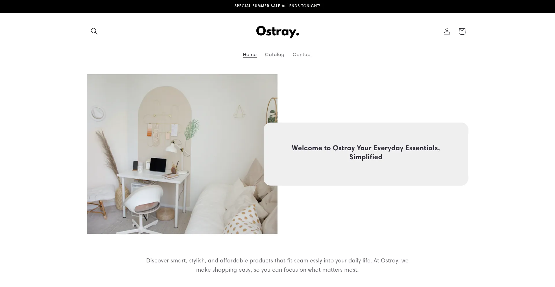 Website screenshot of Ostray.shop