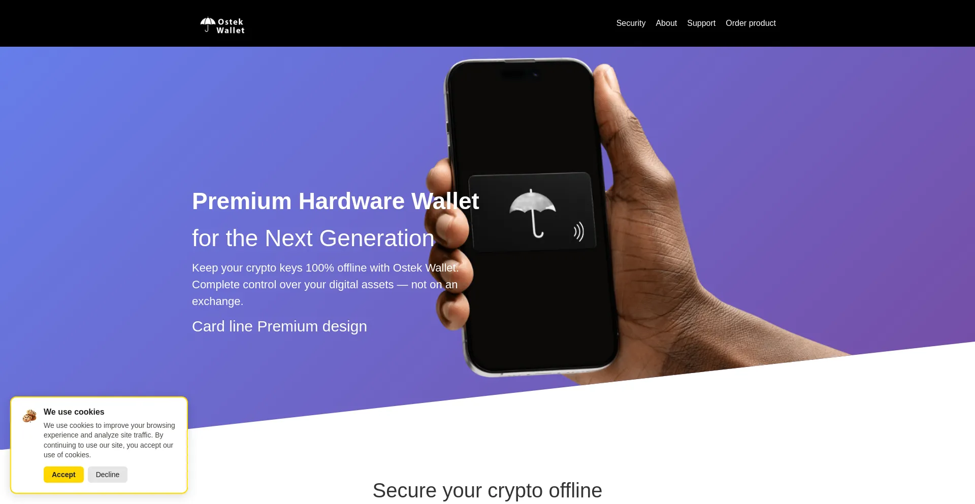 Website screenshot of Ostwallet.com