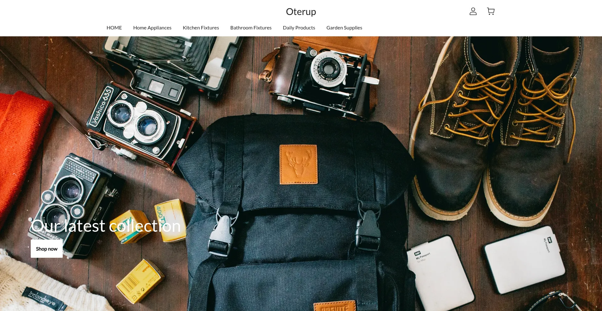 Website screenshot of Oterup.shop