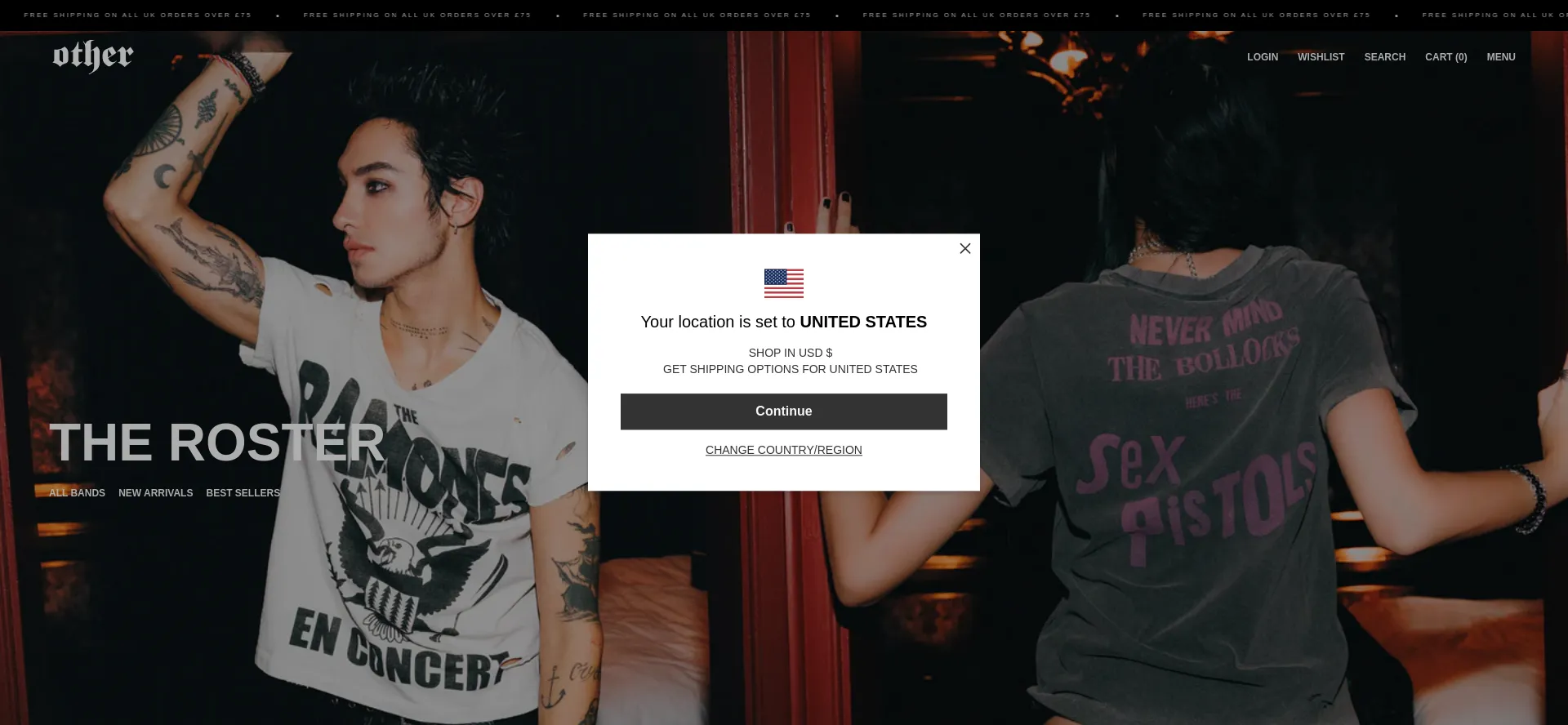 Website screenshot of Otheruk.com