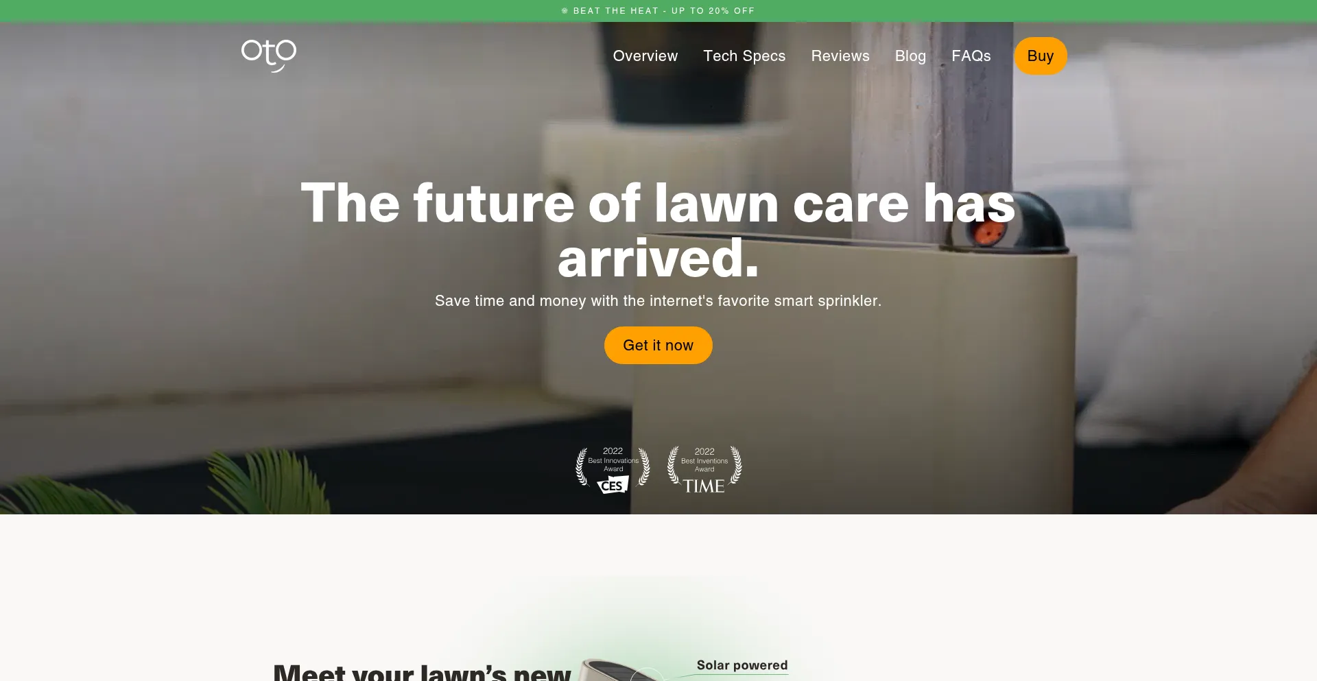 Website screenshot of Otolawn.com