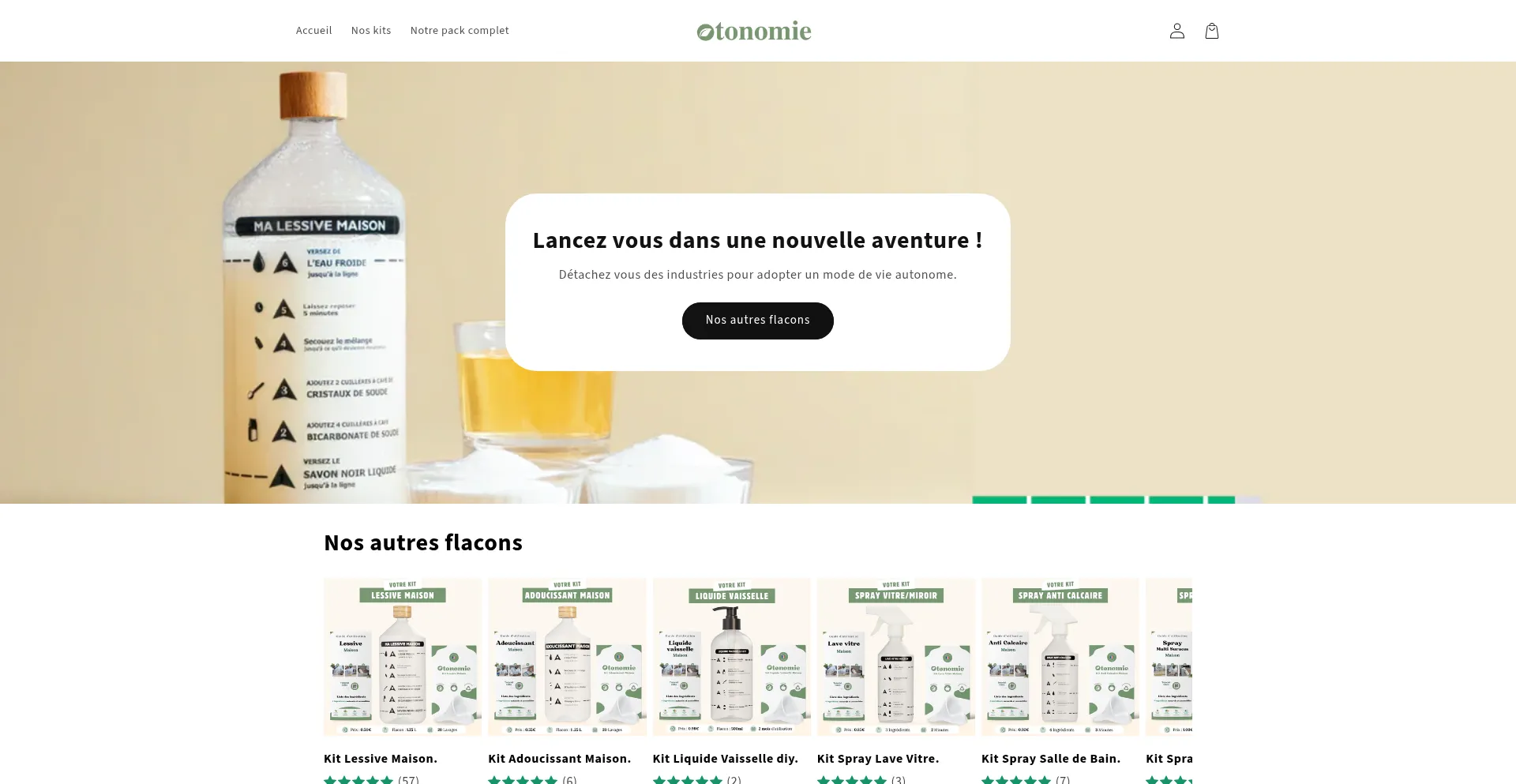 Website screenshot of Otonomie.fr