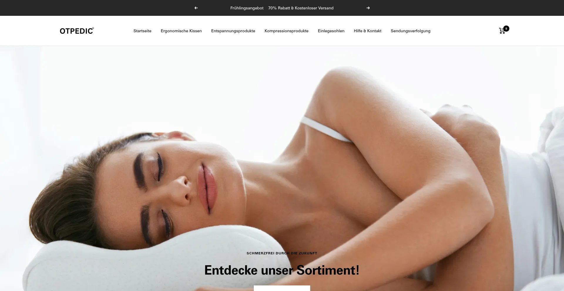 Website screenshot of Otpedic.de