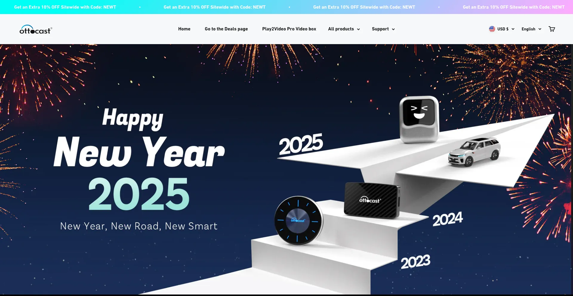 Website screenshot of Ottocastplay.com