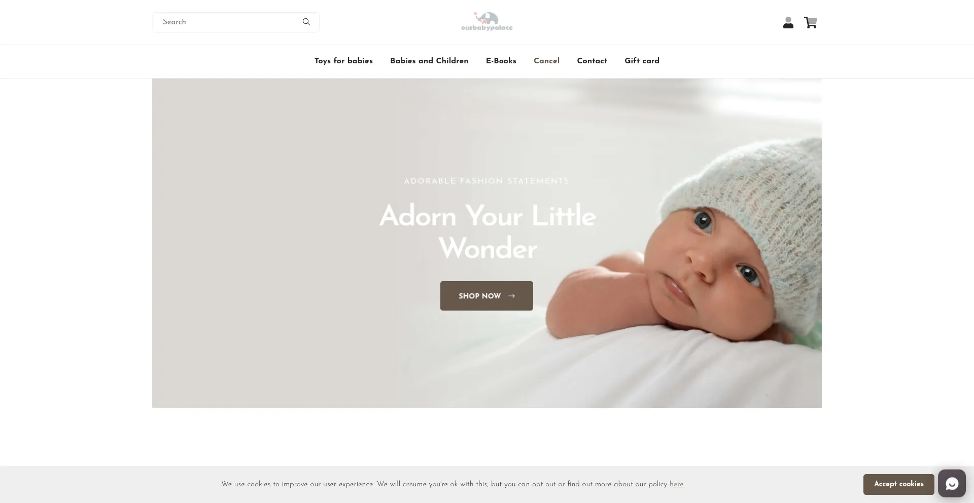 Ourbabypalace.com Screenshot
