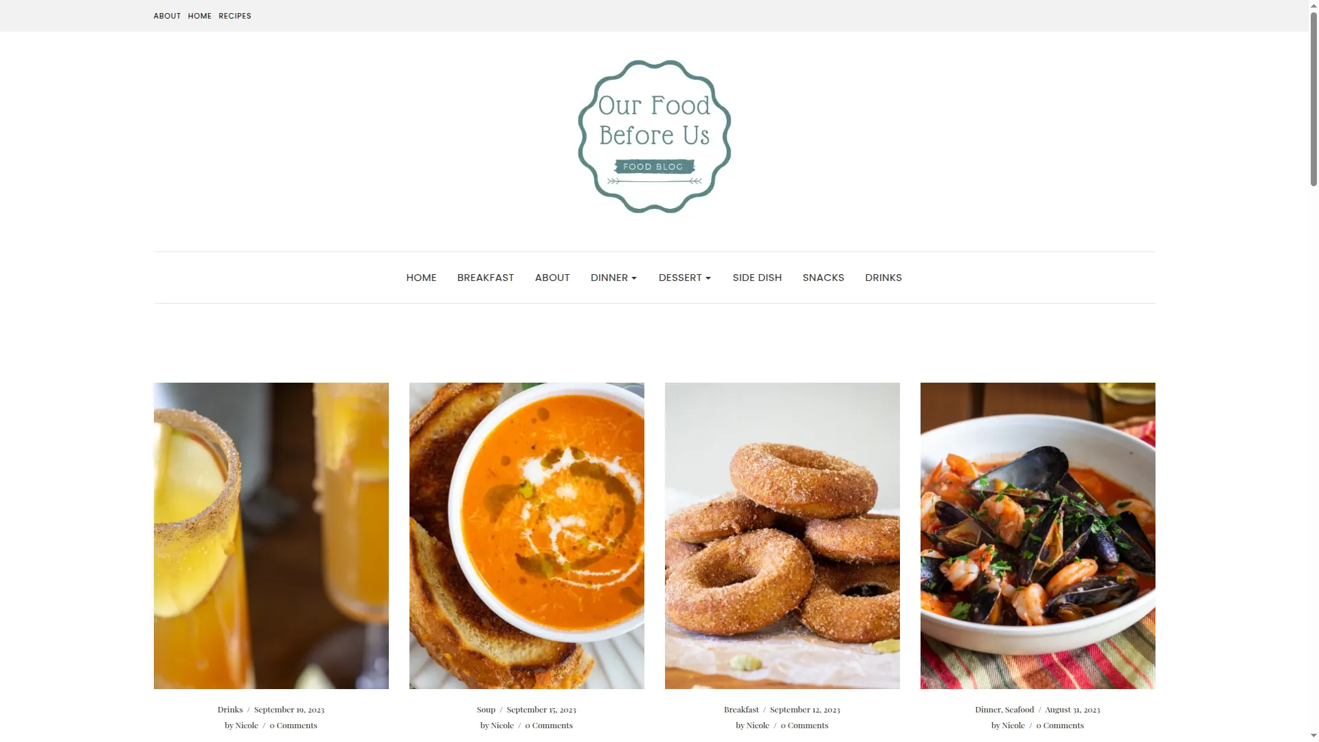 Ourfoodbeforeus.com