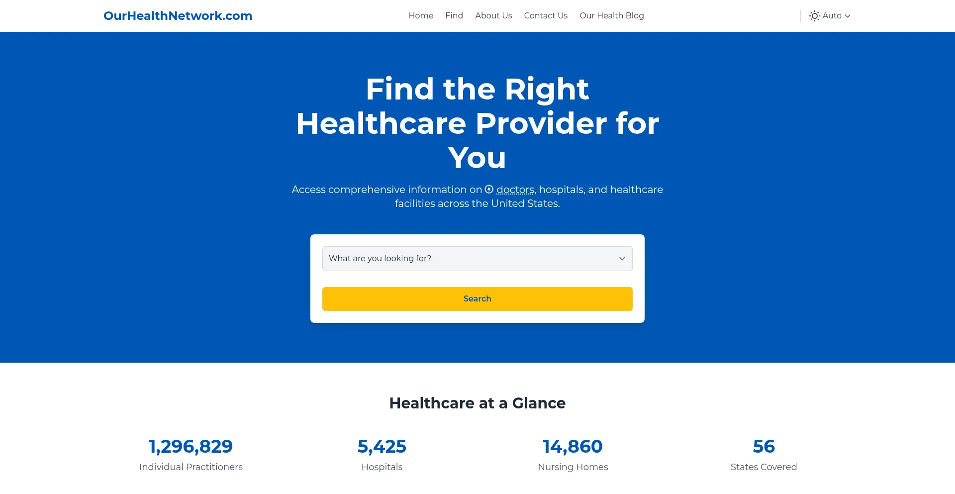 Ourhealthnetwork.com Screenshot