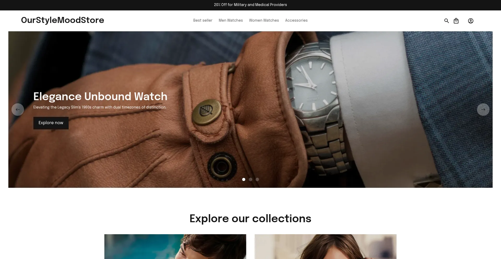 Website screenshot of Ourstylemood.store