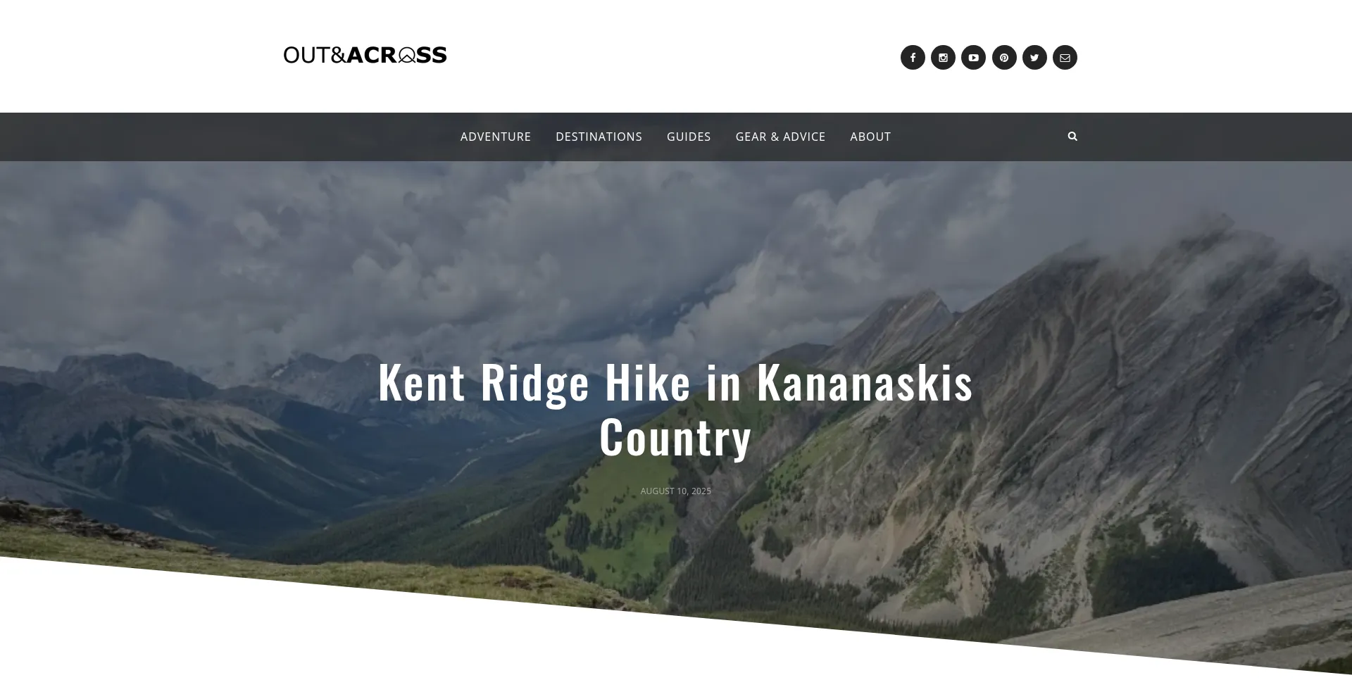 Website screenshot of Outandacross.com