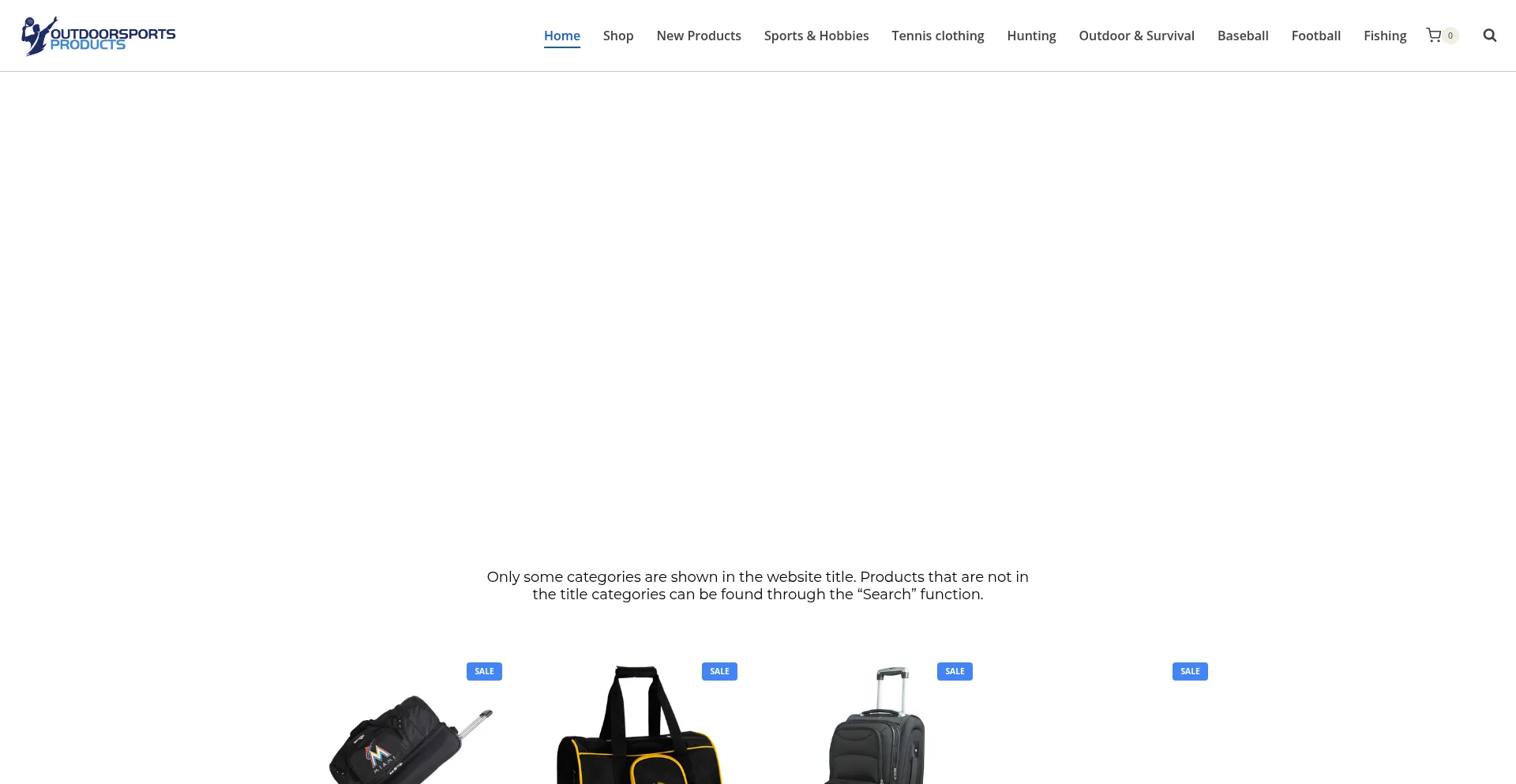 Website screenshot of Outdoorsportsmarket.com