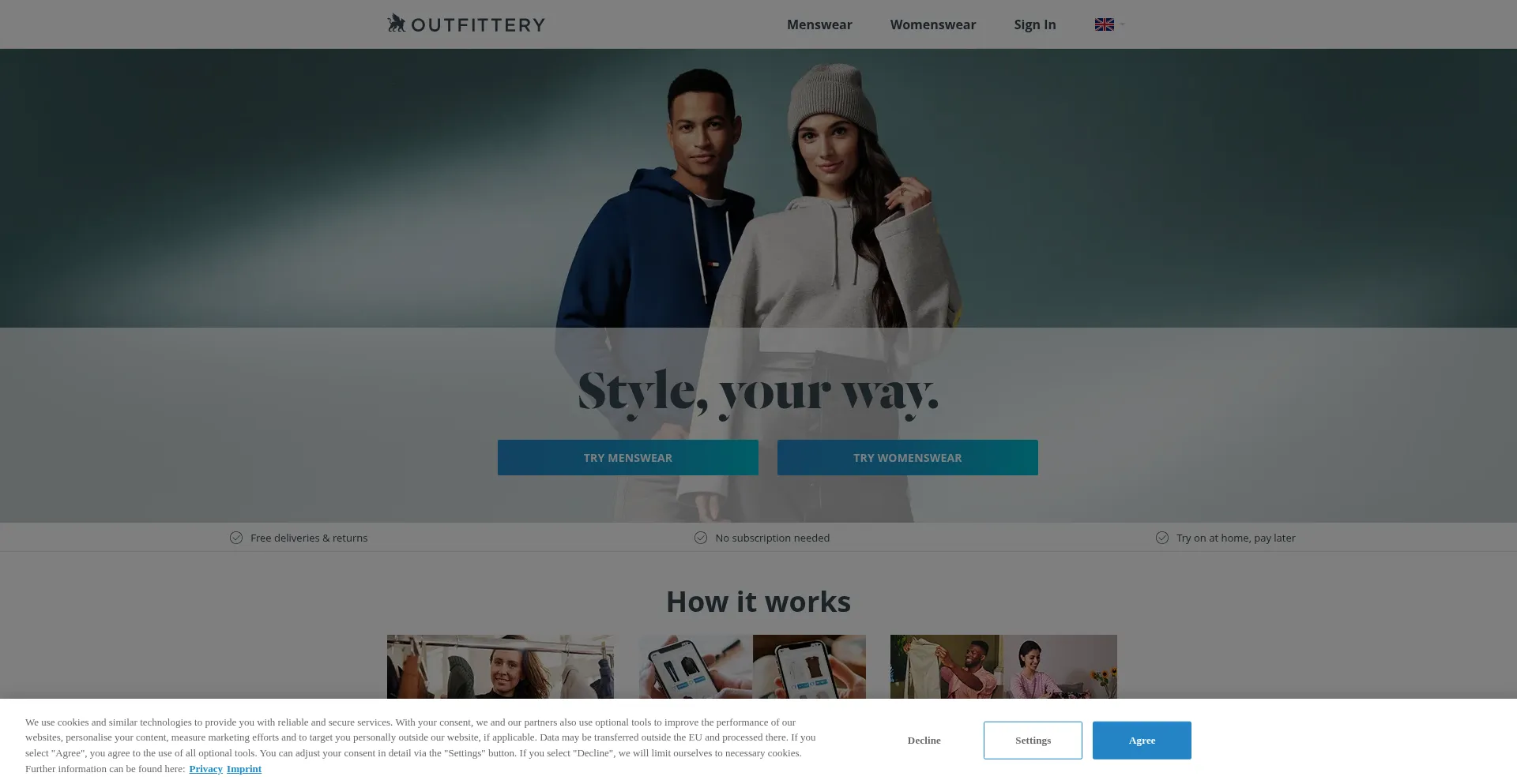 Outfittery.co.uk Screenshot