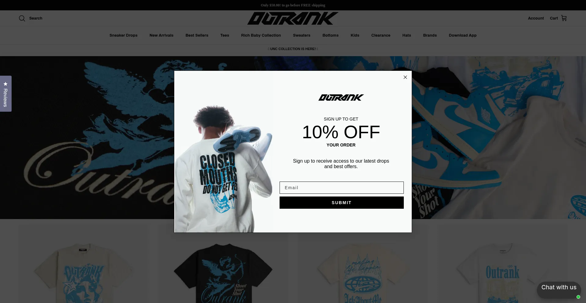 Website screenshot of Outrankbrand.com