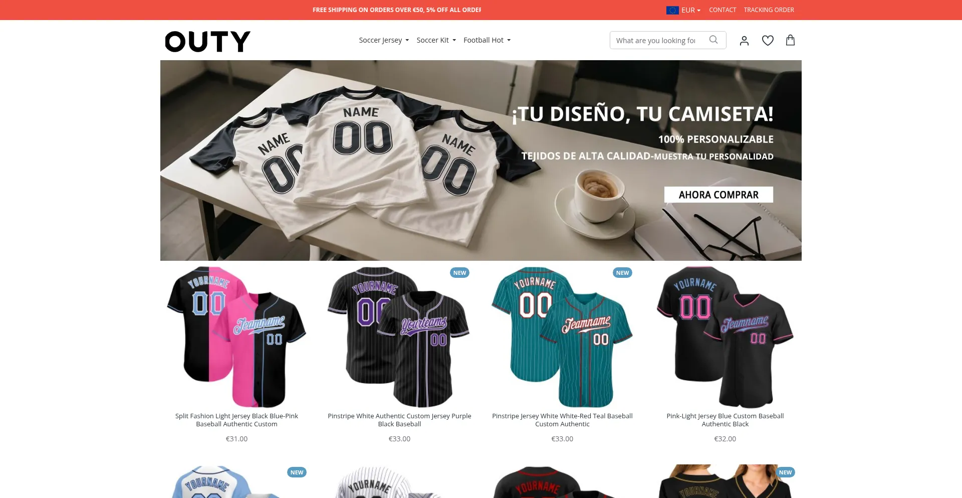 Website screenshot of Outy.es