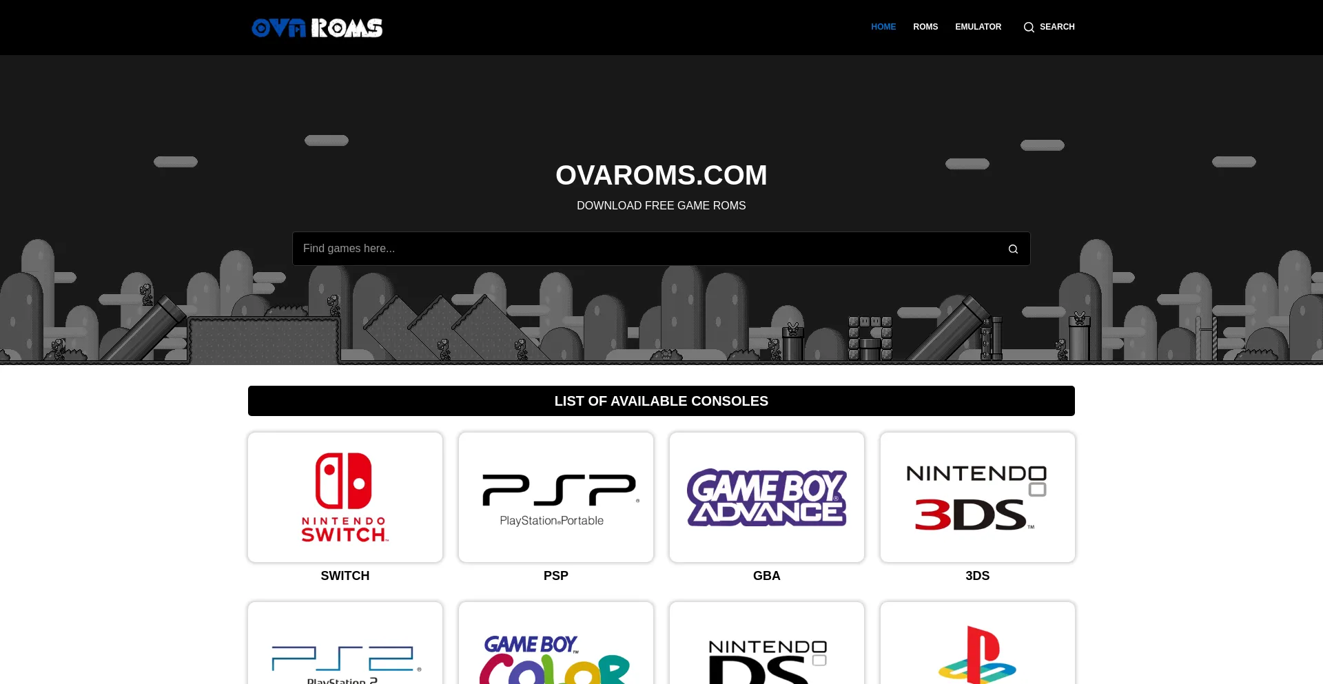 Website screenshot of Ovaroms.com