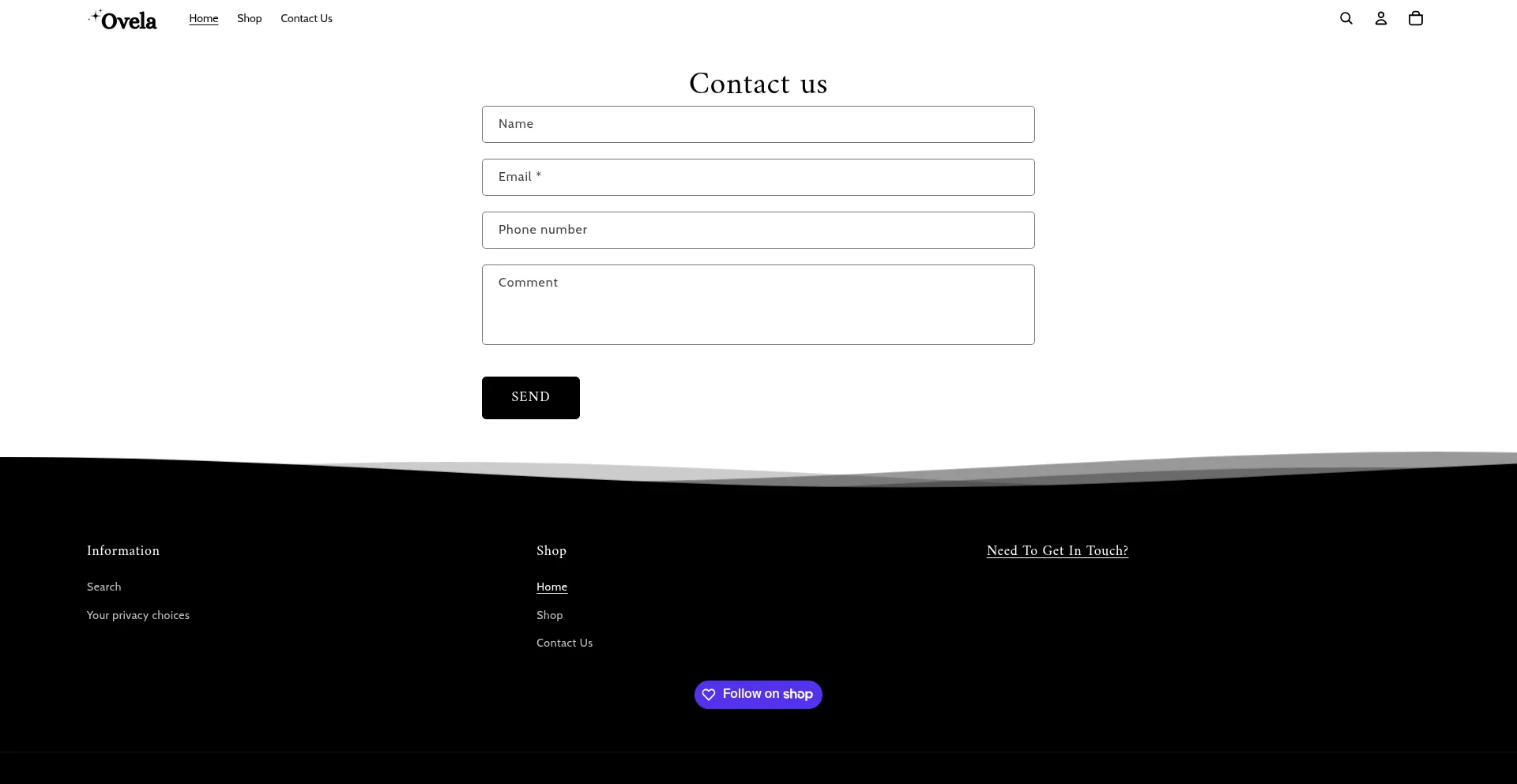 Ovelashop.com Screenshot