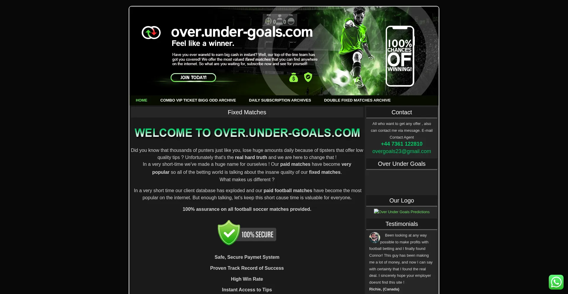 Is Over.under-goals.com Safe?