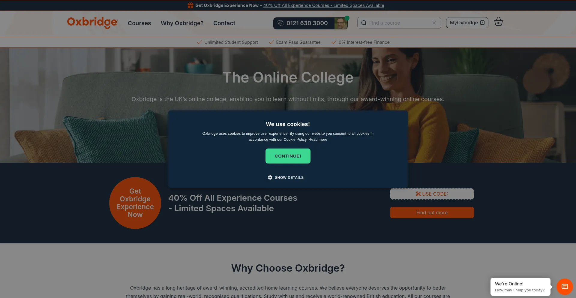 Oxbridgehomelearning.uk Screenshot