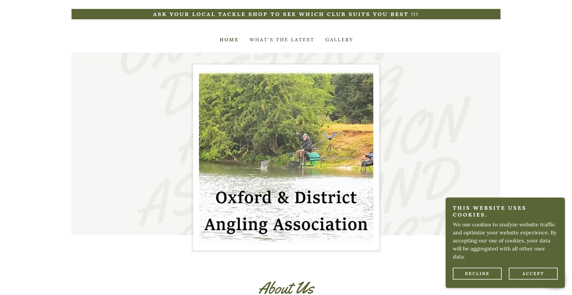 Website screenshot of Oxfordanddistrictanglingassociation.co.uk