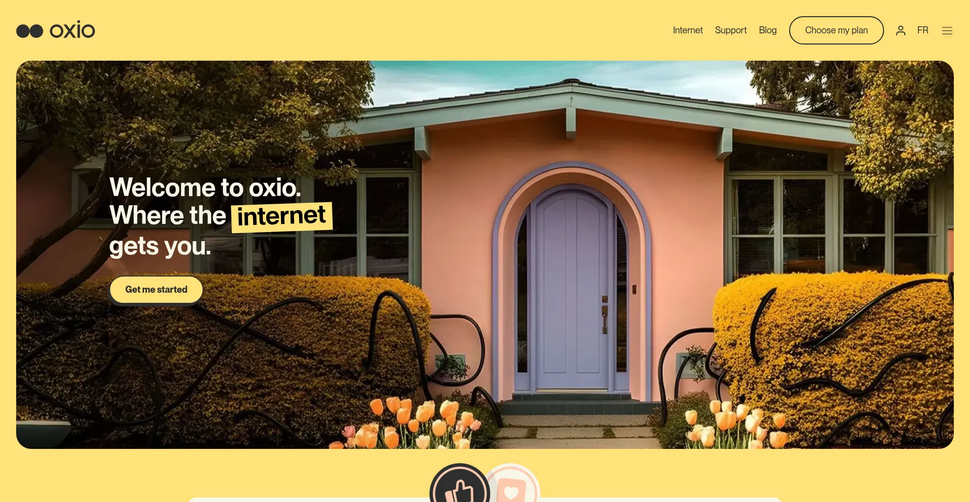 Website screenshot of Oxio.ca