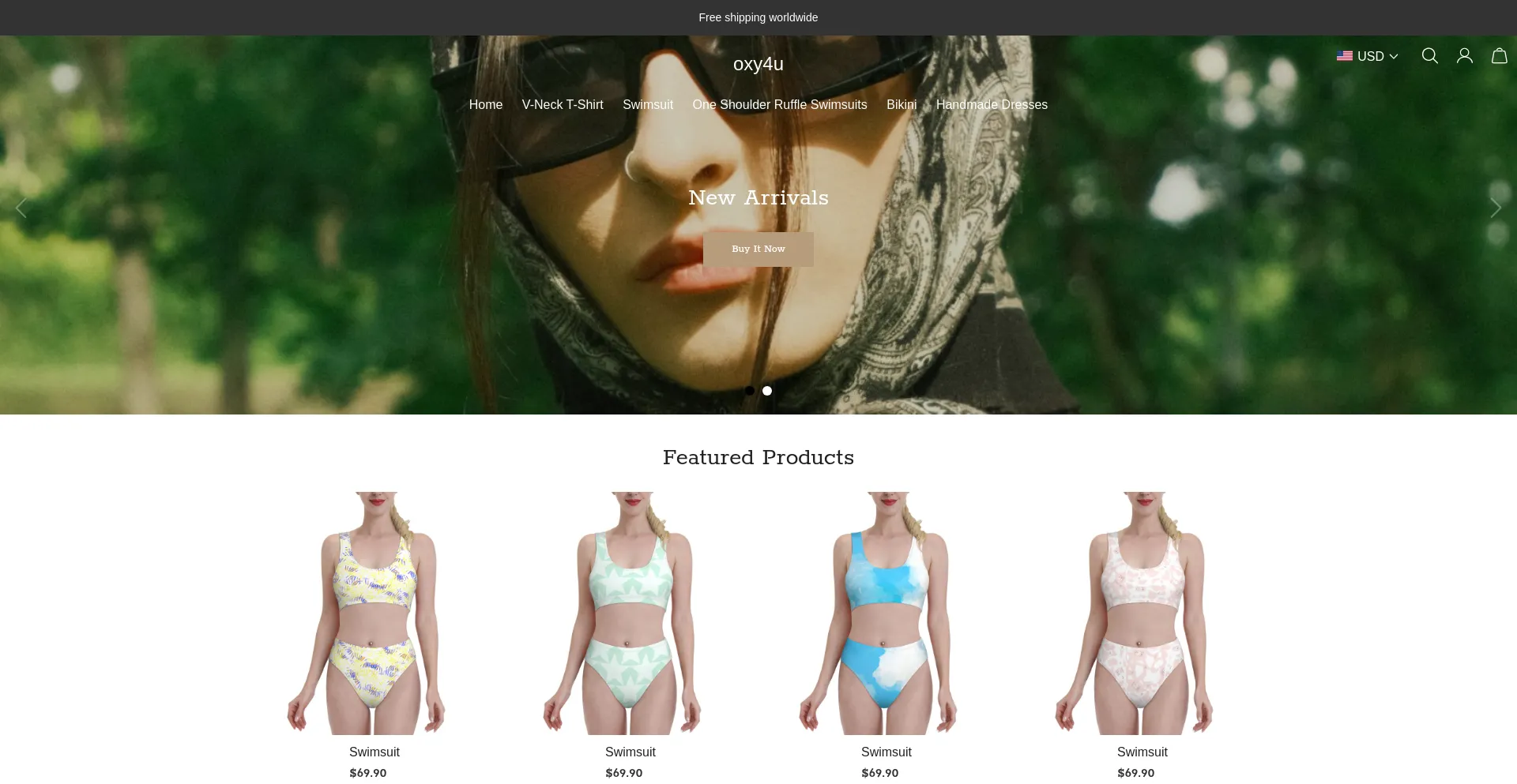 Website screenshot of Oxy4u.com