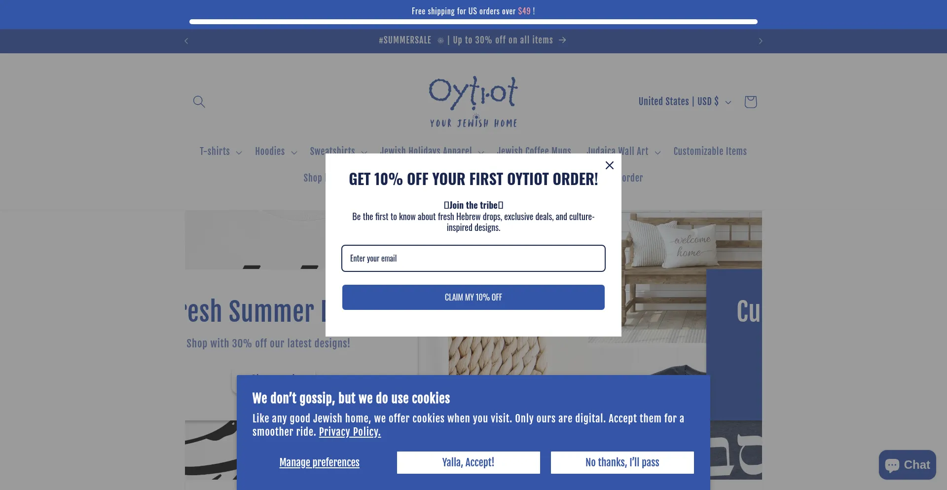 Website screenshot of Oytiot.com