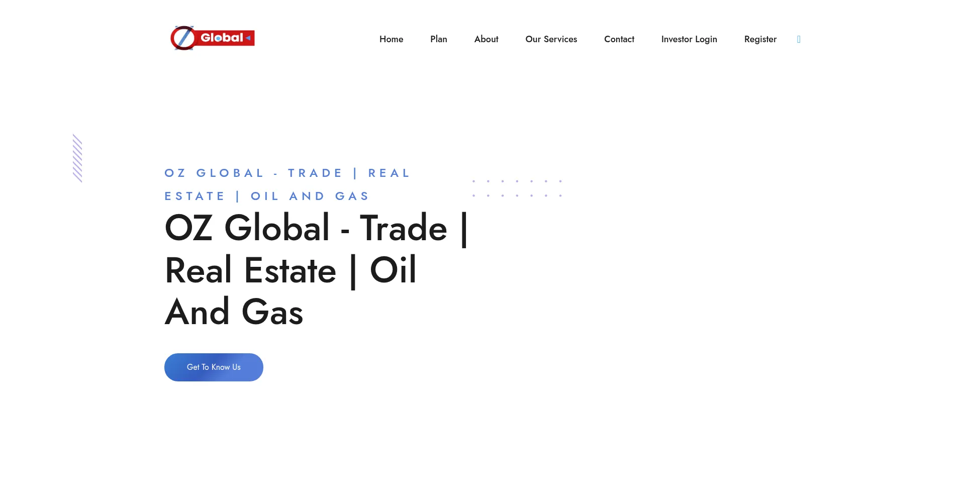 Website screenshot of Ozglobal.org