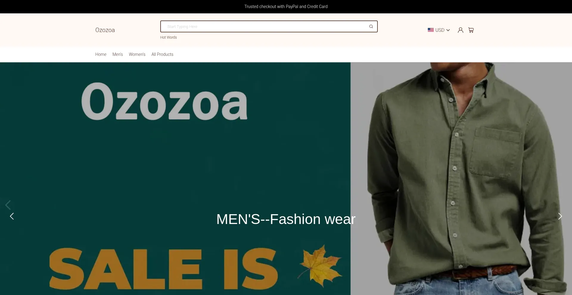 Website screenshot of Ozozoa.com
