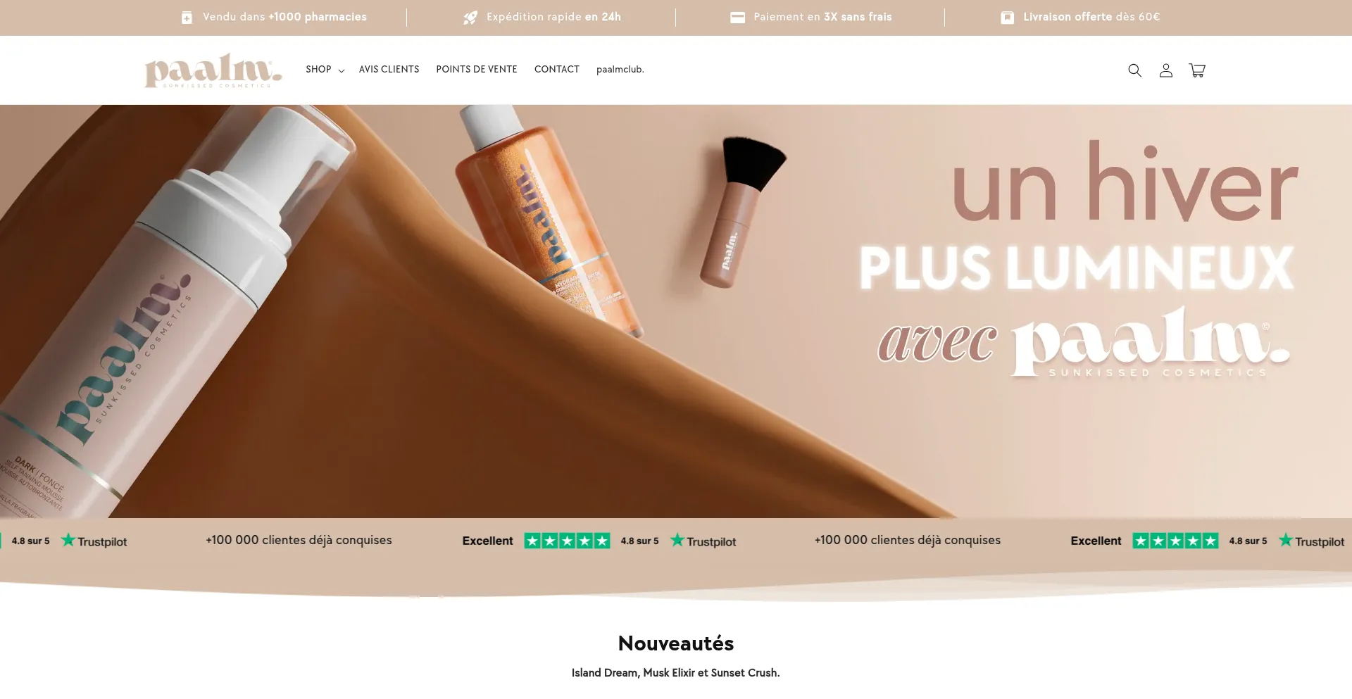 Website screenshot of Paalm.co