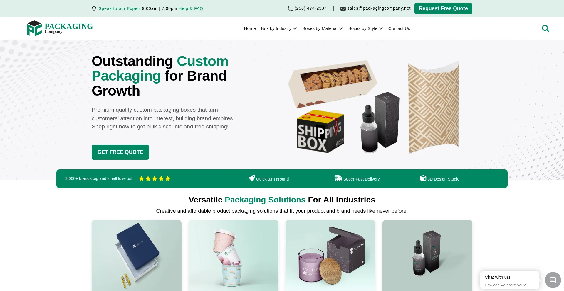 Packagingcompany.net Screenshot