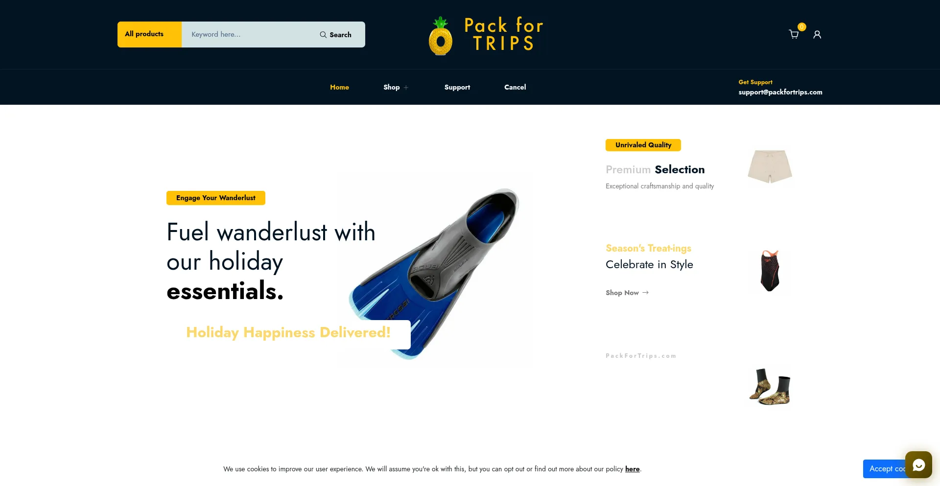 Packfortrips.com Screenshot