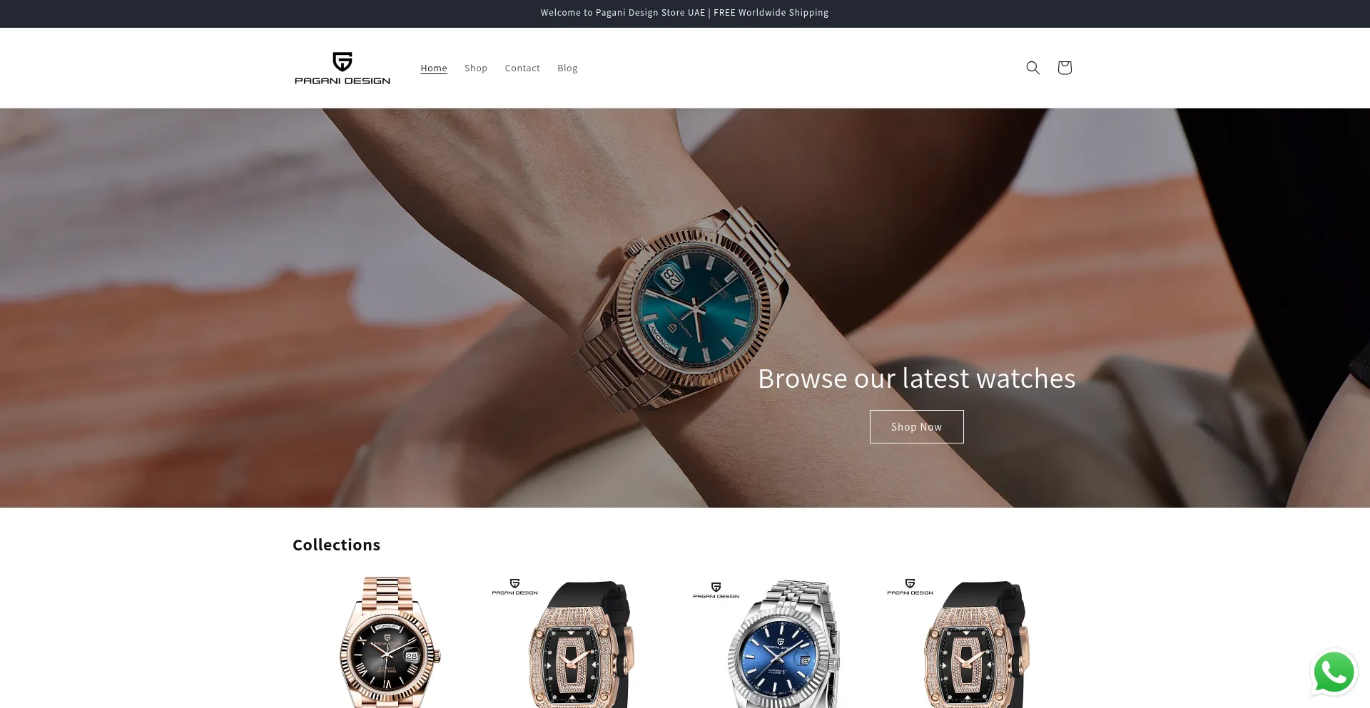 Website screenshot of Paganidesign.ae