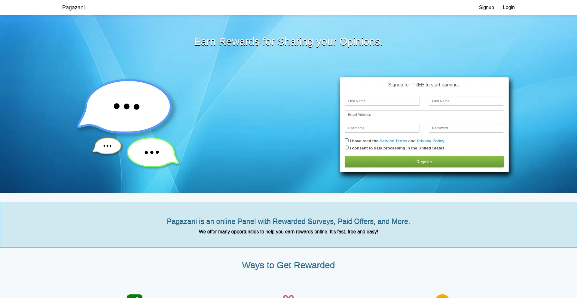 Pagazani.com Screenshot