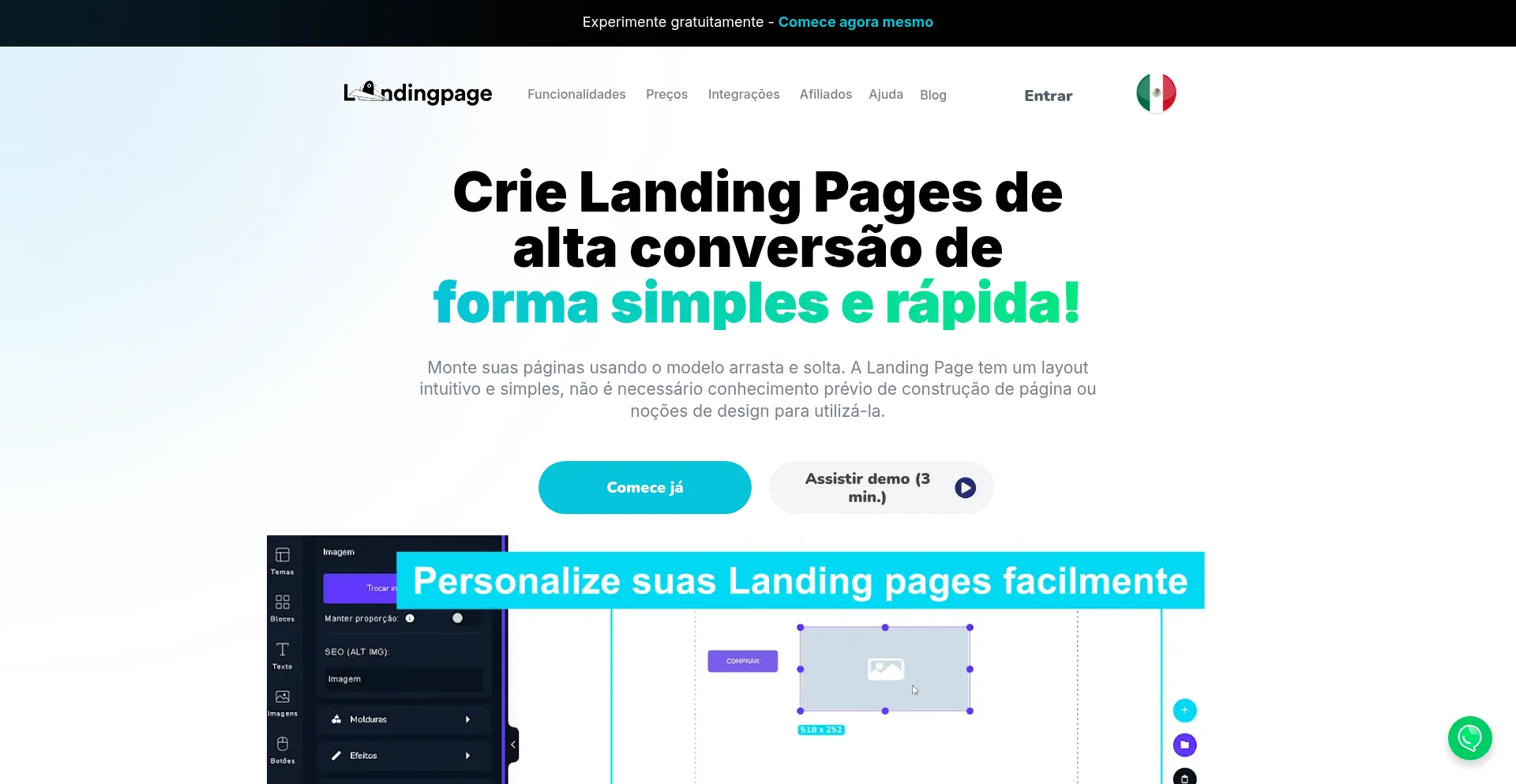Website screenshot of Pagina.pro