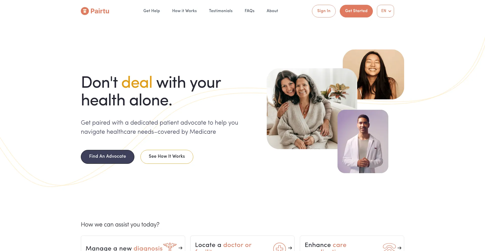 Website screenshot of Pairtu.com