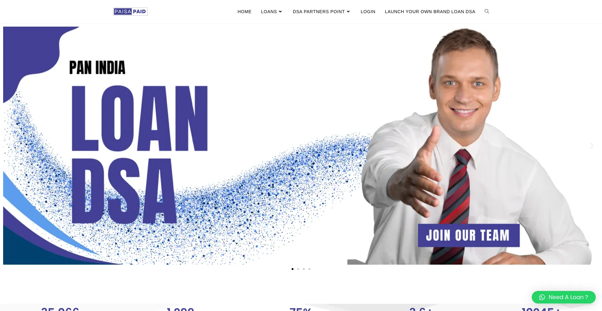 Website screenshot of Paisapaid.com