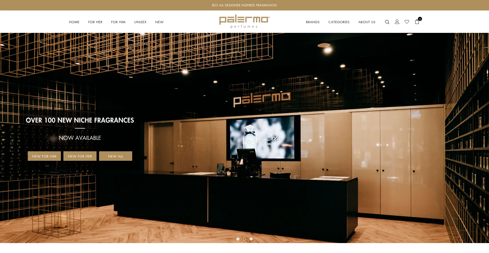 Website screenshot of Palermoperfumes.com.au